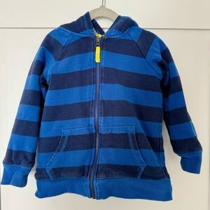 Mini Boden Navy and Blue Striped Hoodie